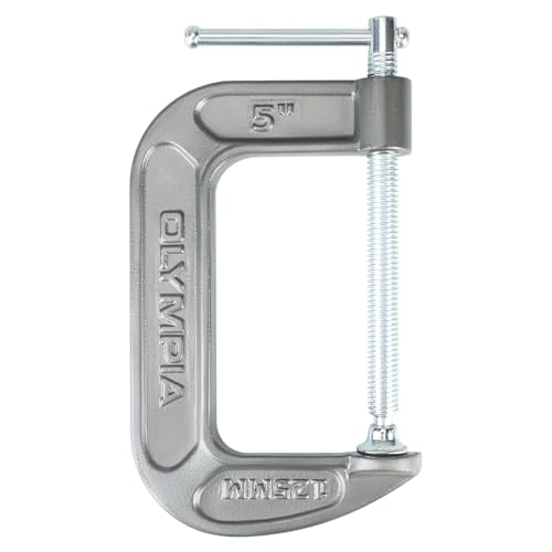 Olympia Tools C-Clamp, 38-145, (5" X 3.25") - size: 5-Inch x 3.25-Inch