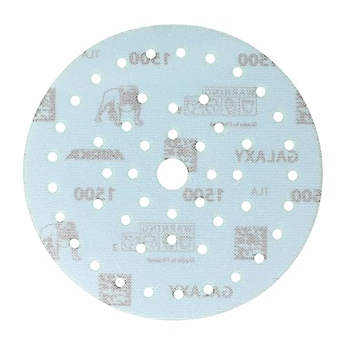 Mirka Galaxy Multifit 6 Inch Ceramic Discs, 1500 Grit, Hook & Loop, 50 Pack - size: Grit 1500