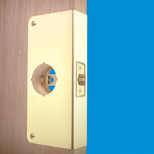 Prime-Line U 9541 Brass Lock and Door Reinforcement Plate, Single Pack