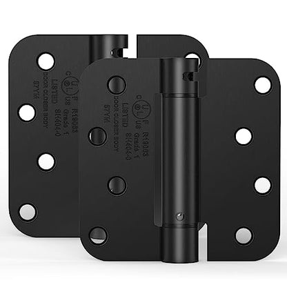 2 Pack 4 Inch Self Closing Door Hinges, Gloss Black - color: 4" - Gloss Black