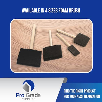 Pro Grade - Foam Brushes - 3 Inch - 36 Piece Poly Foam Brush Set (Pack of 16) - size: 3" 36 Ea (Pack of 16)