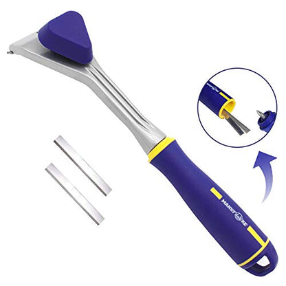 MANUFORE Paint Scraper with 2.5 Inch Double-edged Tungsten Steel Carbide Scraper with Extra 2 Blades
