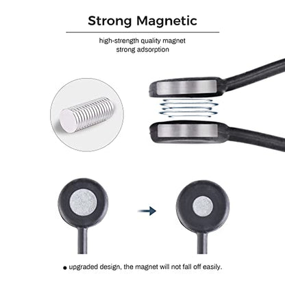 EUREKA ERGONOMIC Magnetic Cable Ties Reusable Black