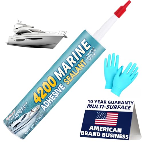 [Crystal Clear] 4200 Marine Sealant Clear - UV-Resistant Waterproof Adhesive for Boats, Windows, Glass & Marine Applications Eco-Friendly, Low Odor (10.5 Oz Tube) - color: Crystal Clear
