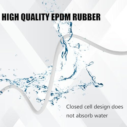 Backer Rod 1/4 Inch, EPDM Rubber Foam Caulk Saver 50' White Weather Strip Seal for Concrete Joints, Wall Cracks, Driveway and Joint Fillers. - style: White-50'