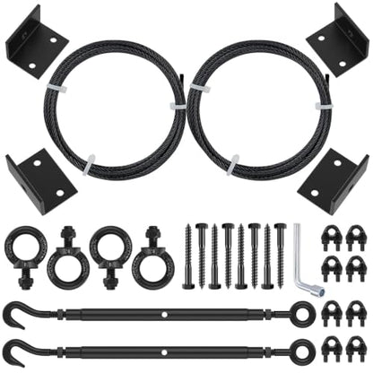 TooTaci 2 Pack Anti Sag Gate Kit, 9.8 ft 3/16" T316 Stainless Steel Cable - size: 2 Pack