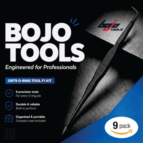 Bojo Tools Tool Kit, Heavy Duty Plastic 9-Piece O-Ring Set Hook Pick - size: O-Ring Tool F1 Kit