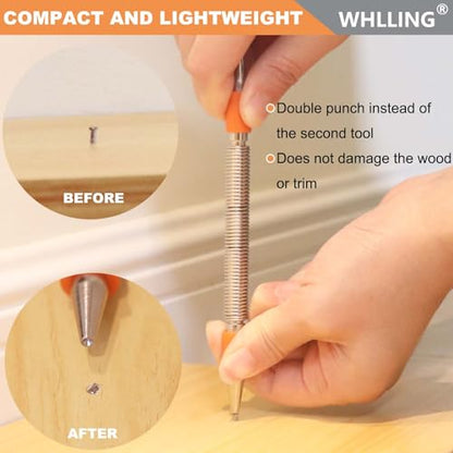 WHLLING 4 Pieces Dual Head Nail Setter, Dual Head Center Punch