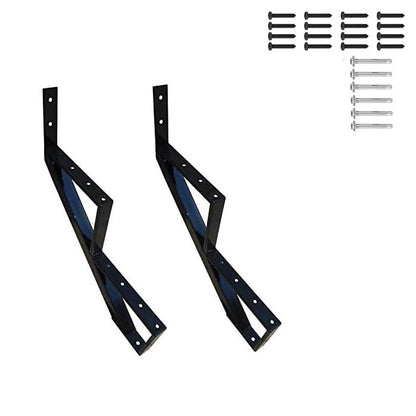 MTB Black Steel Stair Riser with 1/2/3/4/5/6/7 Steps - style: 2 Step 2Pack