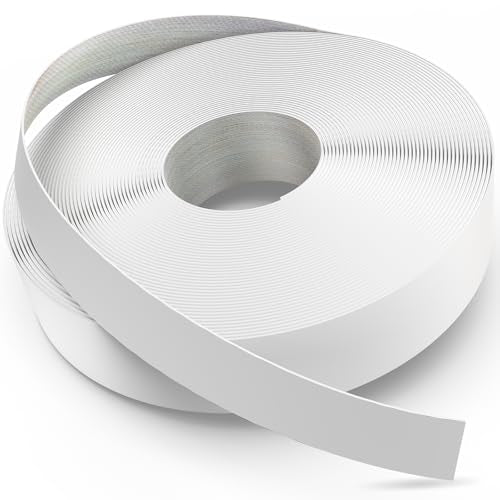 Yanye White Edge Banding, 1/2 inch x 100ft roll of Wood Veneer Melamine Edge Banding Preglued, Tape for Cabinet Repair Furniture - color: White, size: 1/2"x 100ft