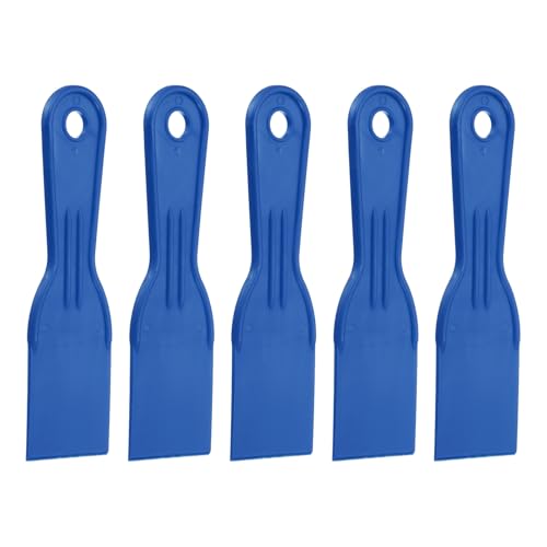 HARFINGTON 5pcs Putty Knife Scraper 2" Width Flexible Plastic Blue - color: Blue, size: 2"