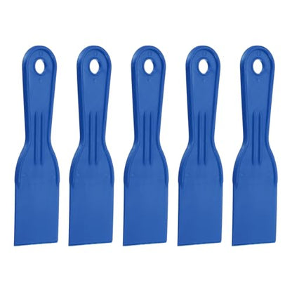 HARFINGTON 5pcs Putty Knife Scraper 2" Width Flexible Plastic Blue - color: Blue, size: 2"