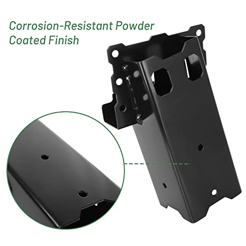 Highwild Platform Brackets Multi-Use 4x4 Compound Angle Brackets for Deer Stand, Hunting Blinds, Observation Decks & Outdoor Platforms - Set of 4 - Black.
