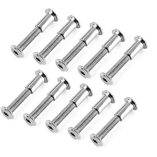 M6x30mm Hex Drive Socket Cap Bolt, Silver, 10 Pair (20 Piece) - color: Silver, size: M6x30mm