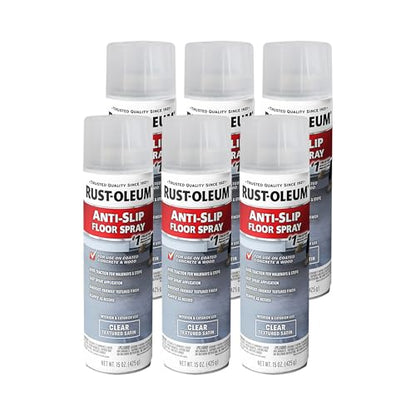 Rust-Oleum Clear Anti-Slip Floor Spray - size: 15 Fl Oz (Pack of 6)