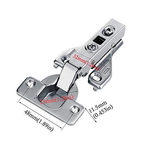 2Pcs Soft Close Face Frame Cabinet Hinges 50% Faster Install - size: 1 Pair