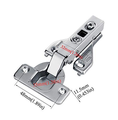 2Pcs Soft Close Face Frame Cabinet Hinges 50% Faster Install - size: 1 Pair