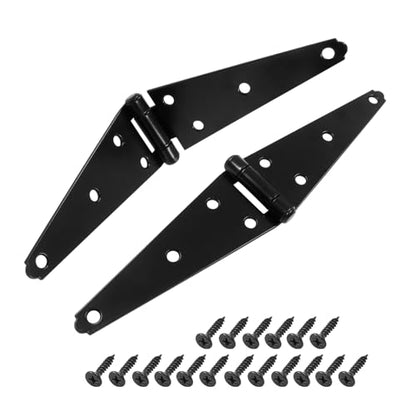 Hordion 2Pcs Strap Hinge Shed Door Hinges, 6 Inch Heavy Duty Gate Hinges - size: 6 Inch, 2Pcs