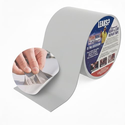 RV Roof Sealant Tape 4 Inch x 50 Feet EternaBond RoofSeal Repair Tape Gray - color: Gray, size: 4" x 50'
