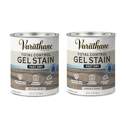 Varathane Total Control Gel Stain - color: Smoke Gray, size: Quart (Pack of 2)