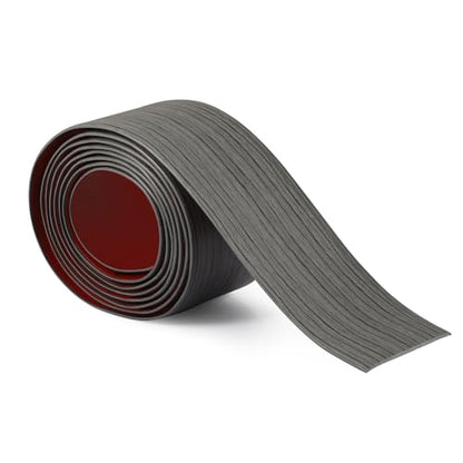 8Ft X 3in Wide Floor Transition Strip, Dark Gray Self Adhesive Vinyl Threshold Strip for Floor Gaps （Walnut Dark Gray - color: Walnut Dark Gray
