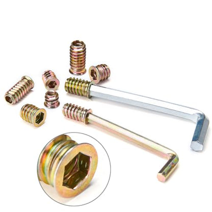 180Pcs 1/4"-20 Nut Inserts 5/16"-18 Wood Threaded Fastener for Furniture - color: 180 Pcs 1/4"-20 & 5/16"-18 Mixed Set