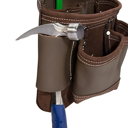 Estwing 9-Pocket Full Leather Framer's Pouch Brown - style: 9-Pocket Full Leather