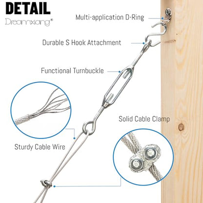 Anti Sag Gate Support Cable Frame Kit for Wooden Fence, White, 1 Pack - color: Sliver
