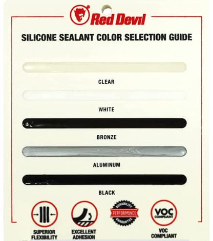 Red Devil 08160I RD PRO Industrial Grade RTV 100% Silicone Sealant, 10.1 oz, White, 1 Pack - color: White, size: 1 Pack