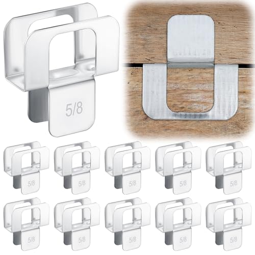 Hicarer 100 Pcs Plywood H Clip for Roofing Panel Plywood, Silver, 5/8 Inch - color: Silver, size: 5/8 Inch