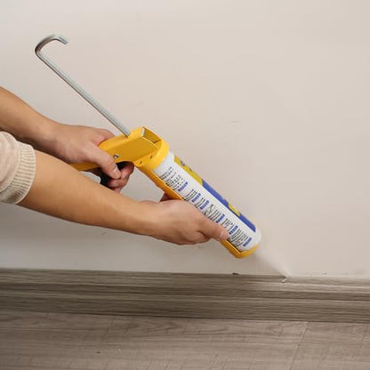 Bates- Caulking Silicone Gun, 10:1 Thrust Ratio, Hand Caulking Guns, No Drip (Pack of 2) - color: Yellow, size: 2 Pack