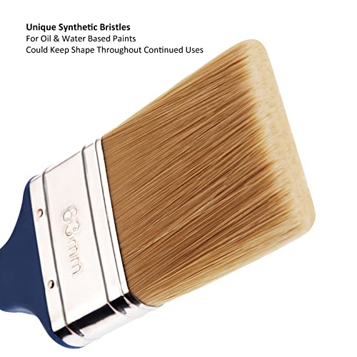 Genixart Extendable Paint Brushes, Wood Stain Brush Set for Fence, 3 Pack