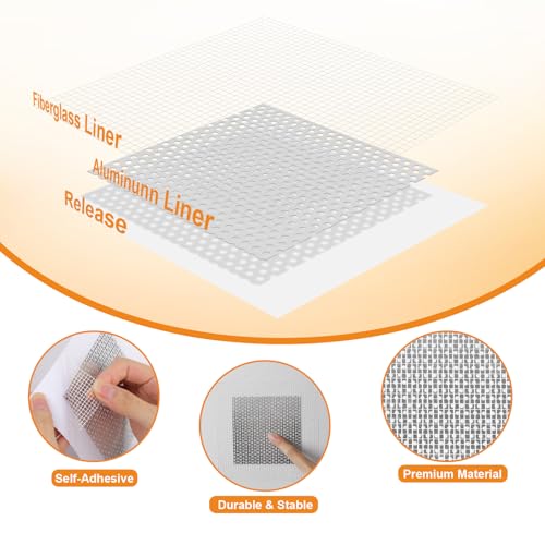 Romeda Drywall Patch Kit 11 Pack, 4/6/8 Inch Wall Patch with Extended Self Adhesive Mesh, Dry Wall Patch with Scraper and Sandpaper for Hole Repair
