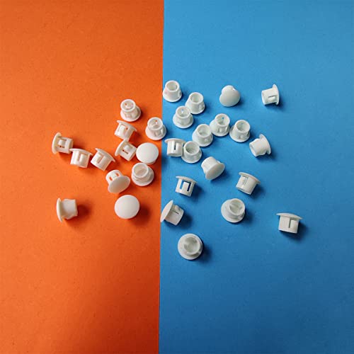 30 Pcs White Hole Plugs 8mm (5/16") Plastic Hole Plugs, Plastic Plug - size: 8mm (5/16")