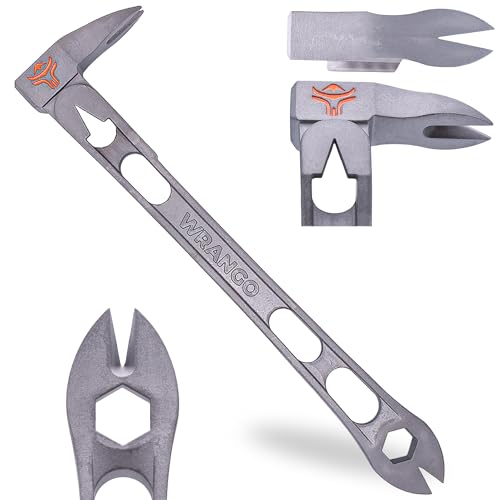 9.5" Titanium Nail Puller Cats Paw Pry Bar - 45% Lighter Than Steel - Side Nail Puller - 13mm Bolt Remover - Professional Contractor Grade - 5% Donated To Help Farmers - size: Titanium Pry Bar 9.5"