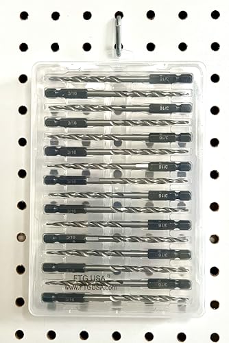 FTG USA 16 Pc #10(3/16") Replacement Taper Countersink Drill Bit Hex Shank - size: #10, style: 16 Piece Same Size