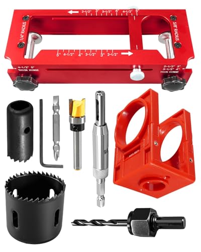 Door Hinge Jig & Lock Installation Kit for Interior Wood Doors