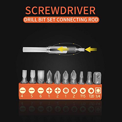 Flexible Drill Bit Extension, 1/4 Hex Shank Drill Extension 21 PCS - color: Orange