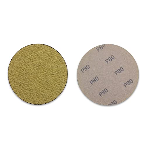 BHA 5" No Hole Hook & Loop Sanding Discs for DA Sander, 100 Grit - 100 Pack