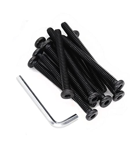 cSeao 10pcs Black 5/16-18 x 2-1/4" Socket Cap Screws Allen Head Bolts with One Hex Key - size: 5/16"-18 x 2-1/4" 10pcs