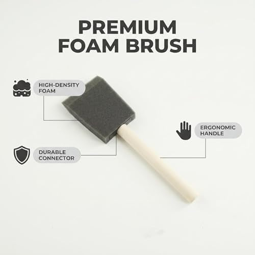 Poly Foam Brushes 2inch 18pcs, High Density Foam Paint Brush - size: 2inch 18pcs