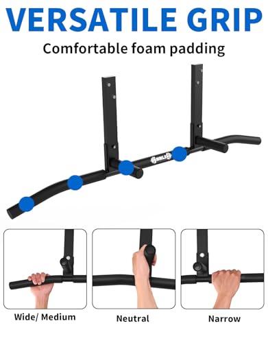 Joist Mounted Pull Up Bar, Ceiling Mount Chin Up Bar for Home Gym, Beam, Rafter, Easy installation, 42" Wide Bar