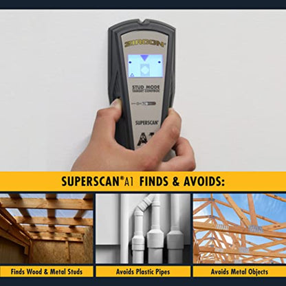 Zircon SuperScan A1 Advanced Stud Finder with Target Control and StudScan Mode - style: A1