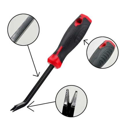 1 Pcs Red Black Staple Remover Staple Tool, Heavy Duty Staple Remover, Upholstery Puller Lifter for Carpet/Wood/Hardwood Floors/Furniture/Construction