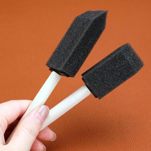 200Pack Foam Paint Brushes 1 inch Bulk, Sponge, for Painting, Blk