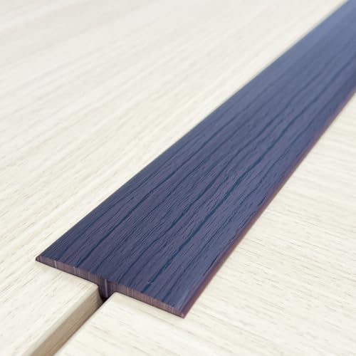 Flexible PVC T-Molding Transition Strips,Self-Adhesive Floor Divider Strip - color: Wood Grain E, size: 9.8 ft