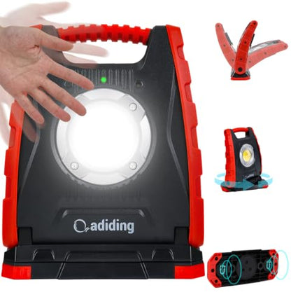 Adiding 4400mAh Rechargeable LED Work Light, Portable Underhood Work Lights - color: Red