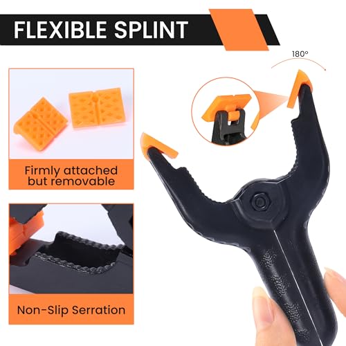 ECY 4.5" Spring Clamps, Heavy Duty Plastic Clamps, 10 Pack - size: 10 Pack,4.5inch
