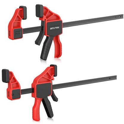 GETLITOOL 2PCS 12-Inch Bar Clamps for Woodworking 165LBS Clamping Force