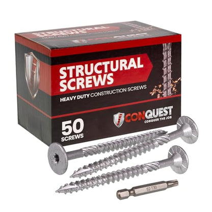 Conquest Structural Wood Screws 0.275" x 3" - size: 0.275" x 3"